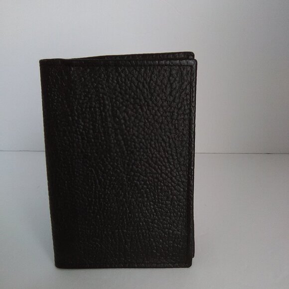 Men's Pebbled Grain Faux Leather Wallet Color Black - Picture 3 of 9